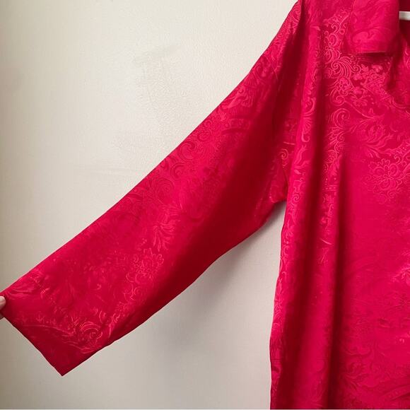 Victoria’s Secret | Vintage NWT Button Front Nightgown Tunic Sleepwear Red M/L - Picture 3 of 5